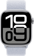 Apple Watch Series 10 4G 42mm Zilver Sport Loop voorkant