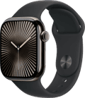 Apple Watch Series 10 4G 42mm Titanium Zwart Sportband S/M Main Image