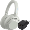 Sony ULT Wear White + BlueBuilt Quick Charge Charger with USB-A Port 18W Black Main Image