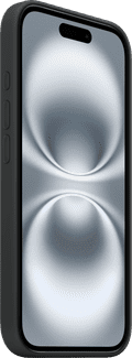 Apple iPhone 16 Back Cover met MagSafe Zwart linkerkant