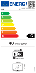 MSI MAG 271QPX QD-OLED E2 energielabel