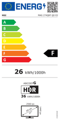 MSI MAG 274QRF QD E2 energy label