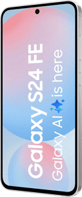Samsung Galaxy S24 FE 256GB Blauw 5G + Samsung Oplader 25 Watt Zwart voorkant