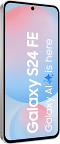 Samsung Galaxy S24 FE 256GB Blauw 5G + Samsung Oplader 25 Watt Zwart voorkant