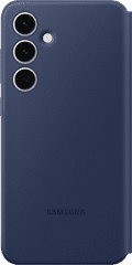 Samsung Galaxy S24 FE Clear View Book Case Blauw achterkant