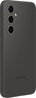 Samsung Galaxy S24 FE Siliconen Back Cover Zwart rechterkant