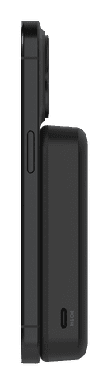 Belkin Draadloze Powerbank met MagSafe Magneet en Snelladen 10.000 mAh Zwart linkerkant