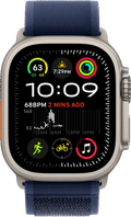 Apple Watch 44/45/46/49 mm Trail Horlogeband Blauw M/L product in gebruik