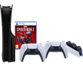 PS5 Slim Disc Edition + Spider-Man 2 + Covers Zwart + Extra Controller + Oplaadstation Main Image