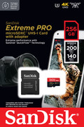 SanDisk MicroSDXC Extreme Pro 256GB 140MB/s verpakking