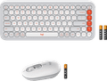 Logitech Pop Icon Combo Set Clavier et Souris Blanc AZERTY détail