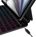 BlueBuilt Apple iPad Air (2025/2024) 11 inch Toetsenbord Hoes QWERTY Zwart rechterkant