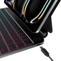 BlueBuilt Apple iPad Pro (2024) 11 inch Toetsenbord Hoes QWERTY Zwart rechterkant