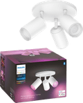 Philips Hue Fugato Opbouwspot White and Color - Wit - 3-spots verpakking