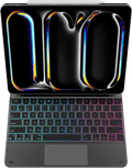 BlueBuilt Apple iPad Pro (2024) 13 inches Keyboard Cover AZERTY Black top