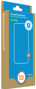 BlueBuilt Google Pixel 9/9 Pro Screenprotector Glas verpakking