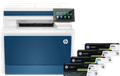 HP Color LaserJet Pro MFP 4302dw + 1 set extra XL toners Main Image