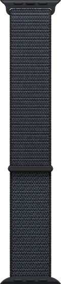Apple Watch 44/45/46 mm Nylon Sport Loop Horlogeband Inkt detail