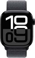Apple Watch 44/45/46 mm Nylon Sport Loop Horlogeband Inkt detail