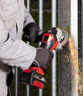 Einhell TC-AG 18/115 Li Solo 4,0 Ah Accu (2x) E-Case S-F Starterspakket product in gebruik