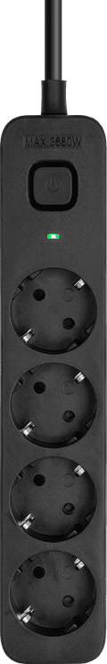BlueBuilt Stekkerdoos 4-voudig 3 meter Zwart Main Image