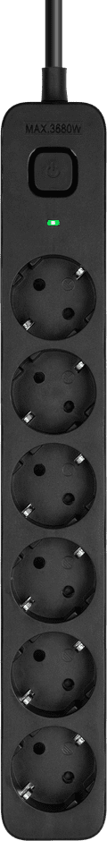 BlueBuilt Stekkerdoos 6-voudig 3 meter Zwart Main Image