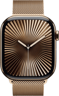 Apple Watch 44/45/46 mm MIlanees Bandje Goud detail