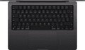Apple MacBook Pro 14 inch M4 (10 core CPU/10 core GPU) 16GB/1TB Spacezwart QWERTY bovenkant