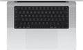 Apple MacBook Pro 16 inch M4 Max (14 core CPU/32 core GPU) 36GB/1TB Zilver QWERTY bovenkant