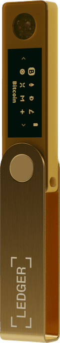 Ledger Nano X Gold rechterkant