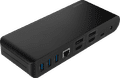 BlueBuilt Displaylink docking station Pro met Usb C zwart achterkant