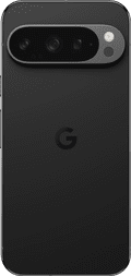 Google Pixel 9 Pro 128GB Zwart 5G + Just in Case Soft Design Back Cover Zwart achterkant