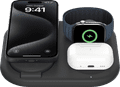 Belkin Boost Charge MagSafe en Qi2 3-in-1 Draadloze Oplader 15W met Standaard Zwart voorkant