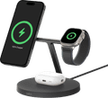 Belkin Boost Charge Pro MagSafe und Qi2 3-in-1 Kabelloses Ladegerät 15 W mit Ständer Schwarz Main Image