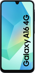 Samsung Galaxy A16 128GB Zwart 4G + Samsung Oplader 25W Zwart voorkant