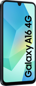 Samsung Galaxy A16 128GB Zwart 4G + Samsung Oplader 25W Zwart linkerkant