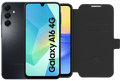 Samsung Galaxy A16 128GB Zwart 4G + BlueBuilt Book Case Zwart Main Image