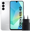 Samsung Galaxy A16 128GB Wit 4G + Samsung Oplader 25W Zwart Main Image