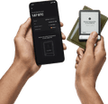 Ledger Flex incl. $ 70 Bitcoin Voucher product in use