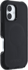 Otterbox Defender Apple iPhone 16 Back Cover Zwart rechterkant