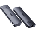 Sitecom MacBook Air Multiport Hub 6 in 2 Grijs voorkant