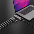 Sitecom MacBook Pro Multiport Hub 6-en-2 Argent détail