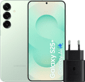 Samsung Galaxy S25 Plus 256GB Mint 5G + Samsung Oplader 25 Watt Zwart Main Image