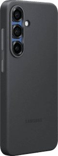 Samsung Galaxy S25 Siliconen Back Cover Zwart rechterkant