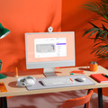 Logitech Pop Icon Combo toetsenbord en muis set Wit product in gebruik