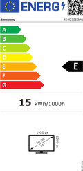 Samsung Essential S3 LS24D302GAUXEN energielabel