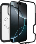 Otterbox Defender XT iPhone 16 Pro Max Back Cover MagSafe Magneet Transparant Zwarte Rand linkerkant