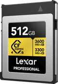 Lexar Professional GOLD 4.0 512GB CFexpress Type B front