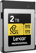 Lexar Professional GOLD 4.0 2TB CFexpress Type B voorkant