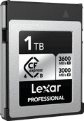 Lexar Professional SILVER 4.0 1TB CFexpress Type B voorkant